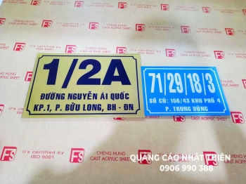 Bảng số nhà mica